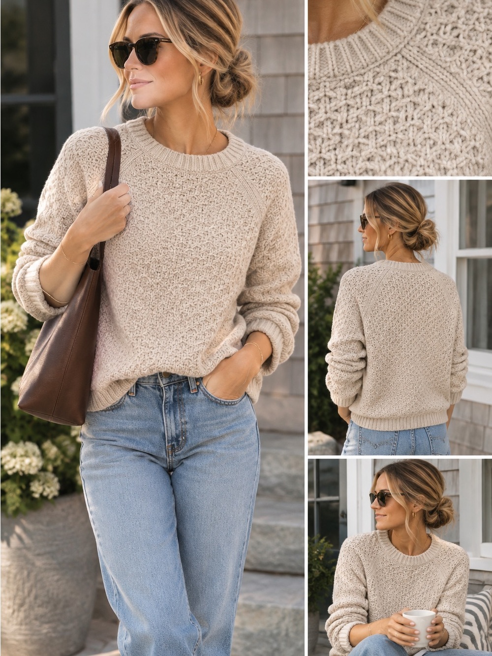 Banana Republic Italian Yarn Star Stitch Sweater Wool Alpaca Blend Sz  M